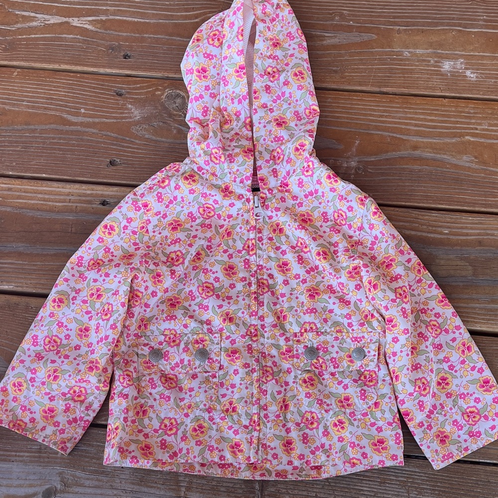 GAP Pink Floral Kids Raincoat